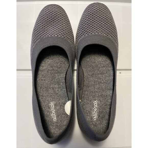 Allbirds Tree Breezers TB Gray Knit Ballet Flats Women’s Size 7 Minimalist Shoes - Picture 3 of 9